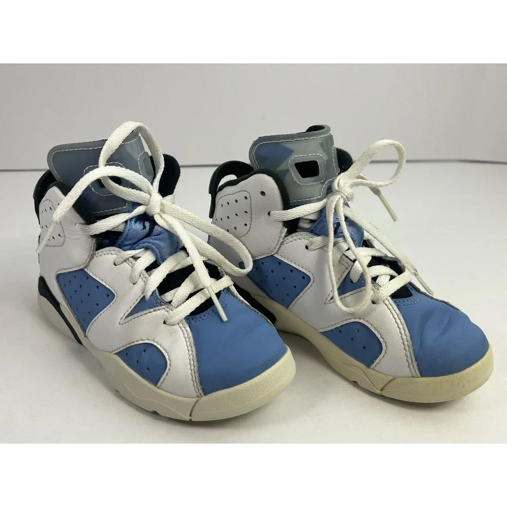Toddler Air Jordan 6 Retro Athletic Shoes 'UNC Home' DV3606 410 - Size 12C